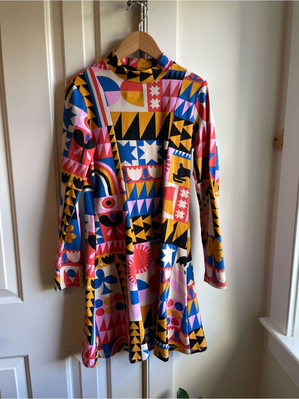 Nooworks Congdon Lisa Congdon mock neck skater dress S – NWOT
